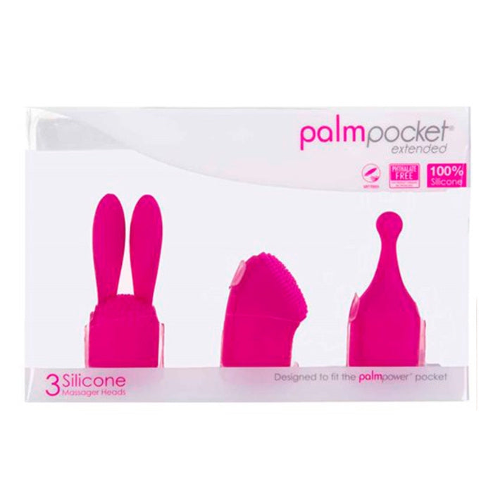 Add on these attachments to your Swan Palm Pocket. 3 differently shaped heads will give you extra sensational pleasure. Smooth seamless medical grade silicone.