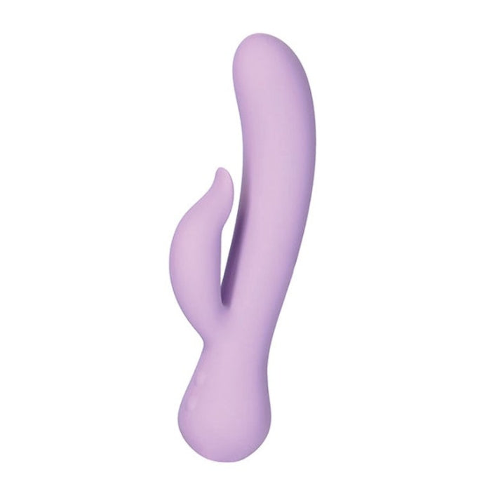 Choose between the two independently controlled motors for either clitoral and/or G-spot stimulation. The external stimulator features a curvy hood that gently encloses on the clitoris. While the external motor works its magic, the internal G-Spot massager is slightly curved for optimal stimulation. Control one or both motors with the two buttons at the base of the toy by gradually increasing speed on either of the functions. 100% waterproof and USB rechargeable.