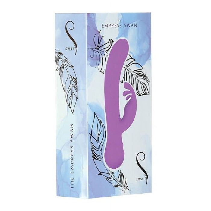 Swan The Empress Vibrator - Lavender. Make way for phenomenal power and limitless pleasure all encompassed in a seamless, 100% premium silicone-covered body.