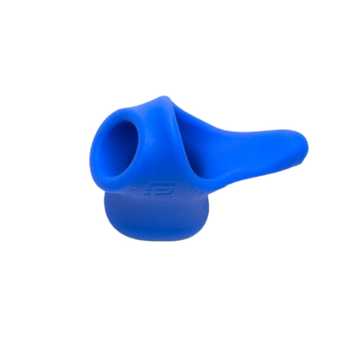 Blue Tailslide 2.0, is an upgrade from the Tailslide 1.0 by adding a longer ball stretcher to it for even more sensuality. Made of Pure Liquid Silicone. This superior material feels velvety soft to the touch, stretchy yet strong and durable. These Tailslide 2.0 cockslings are very comfortable to wear and never pinch. Cock opening: 10.16cm, Ball opening: 20.32.