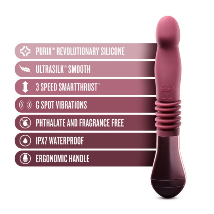 Temptasio Trixie features Puria revolutionary silicone, ultrasilk smooth, 3 speed smartthrust, G-spot vibrations, phthalate & fragrance free, IPX7 waterproof and has an ergonomic handle.