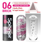 TENGA Spinner Brick's original design now has a softened version for a more supple experience- all while maintaining the same stimulation and size of the original. Spinner's inner coil makes it twist during insertion, sending unbelievable sensations with each stroke! Spinner's are easily cleaned and reused, and come with a convenient drying case that doubles as a hygienic storage device.