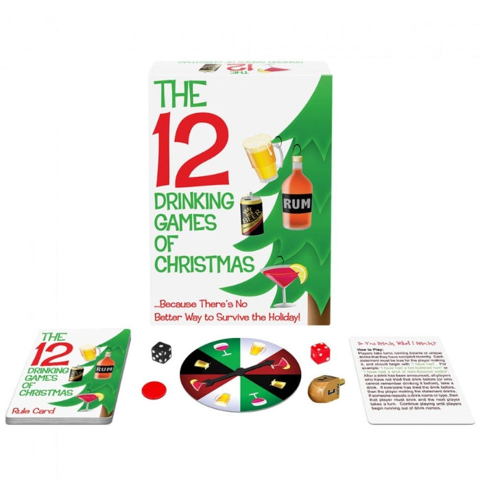 The 12 Drinking Games of Christmas are sure to help put the holiday spirit into your holiday festivities. Games included are: Jigger Bells, The Stockings Were Well Hung, The Wise 3-Man, Drink All Ye Faithful, Christmas Categories, I'm Drinking During a White Christmas, Frosty the Alcoholic, Oh Dreidel-Drinkel, All I Want For Christmas is my 2 Martinis, Do You Drink What I Drink?, Silent Night-Holy Crap!, It's the Most Wonderful Drink of the Year. For 3 - 10 players.