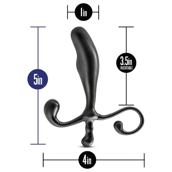 Measures 12.7cm high, 10.16cm wide with handle, 8.9cm insertable and 2.54cm at the tip.