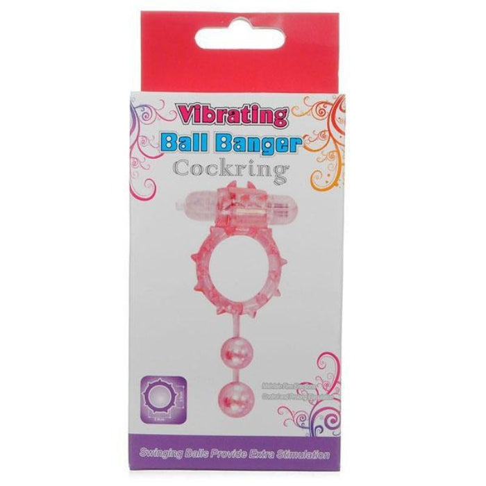 The Vibrating Ball Banger Cock Ring promotes maintaining a firm erection and prolong ejaculation. The super-stretchy ring puts a squeeze on performance letdowns by helping you control ejaculation. But it’s not just for him- with each thrust, the balls swing and tap against you and your partner, adding extra stimulation for the both of you! 