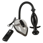 Anatomically-shaped vagina suction cup with a removable vibro-bullet and an easy-grip handle. The variable vibrations can be controlled via the remote control on a wire. There is also an outlet valve as well. 