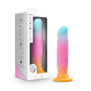 Avant Golden Down Unicorn Dildo with Suction