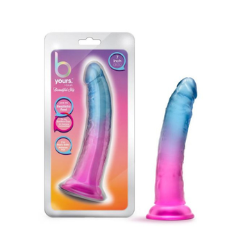B Yours Beautiful Sky 7 inch Dildo Blue/Pink