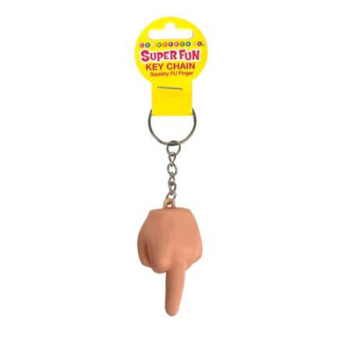 FU Finger Squishy Novelty Key Ring