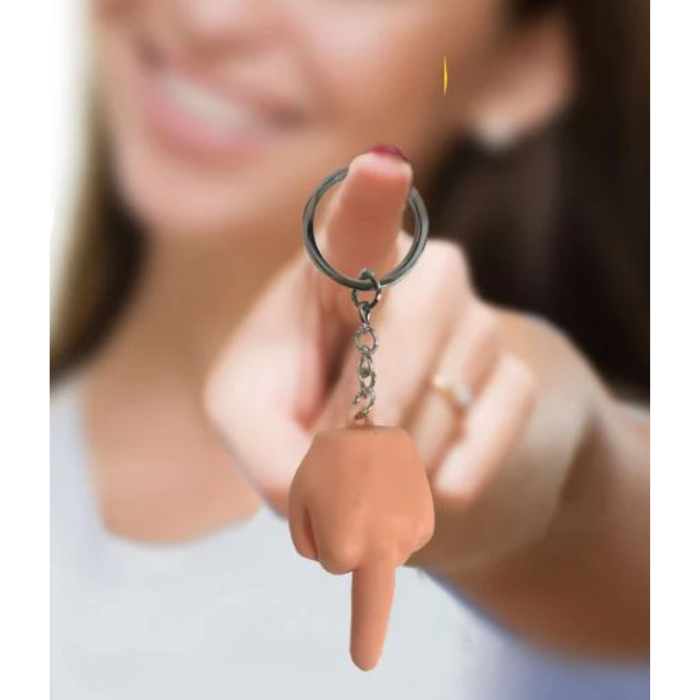 FU Finger Squishy Novelty Key Ring