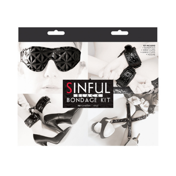 Sinful Bondage Kit Black 3 Piece
