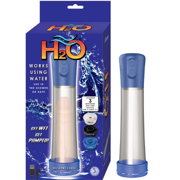 H20 Vibrating Penis Pump Blue