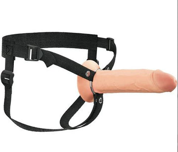 Dark Fantasy X-Tensions Elite Hollow Strap On Dildo 8 inch Light