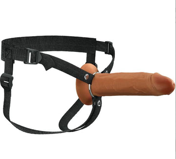 Dark Fantasy X-Tensions Elite Hollow Strap-On Dildo 8 inch Dark