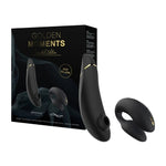Experience two of the biggest innovations in SexTech: We-Vibe’s ultimate couples vibrator and Womanizer’s groundbreaking Pleasure Air technology. Wear We-Vibe Chorus during sex for hands-free fun, or lose yourself in Womanizer Premium’s unique, touchless clitoral stimulation. Both toys are made of body-safe silicone, are rechargeable, and waterproof, making them perfect for use in the bath or shower. The set comes with a premium storage case, a USB charging cable, and a silky storage pouch for each toy.