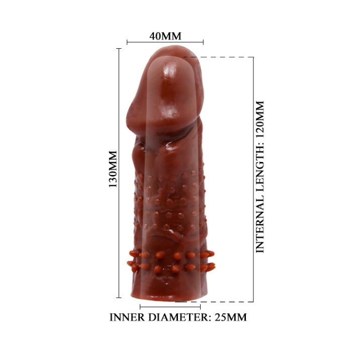 Slip into this great flexible TPR cock sleeve and penis extension for ultimate performance. Includes a noduled and vein covered shaft providing you with long lasting erections and giving your partner ultimate stimulation. Fits most sizes.