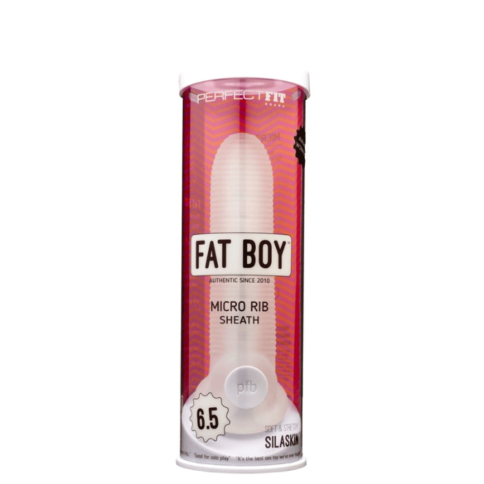 Lady Jane Adult Sex Shop | Perfect Fit Fat Boy Micro Ribbed Penis Sleeve - 6.5 inch