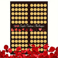 100 scratch-off surprises couples poster with gold stickers and tickler hearts