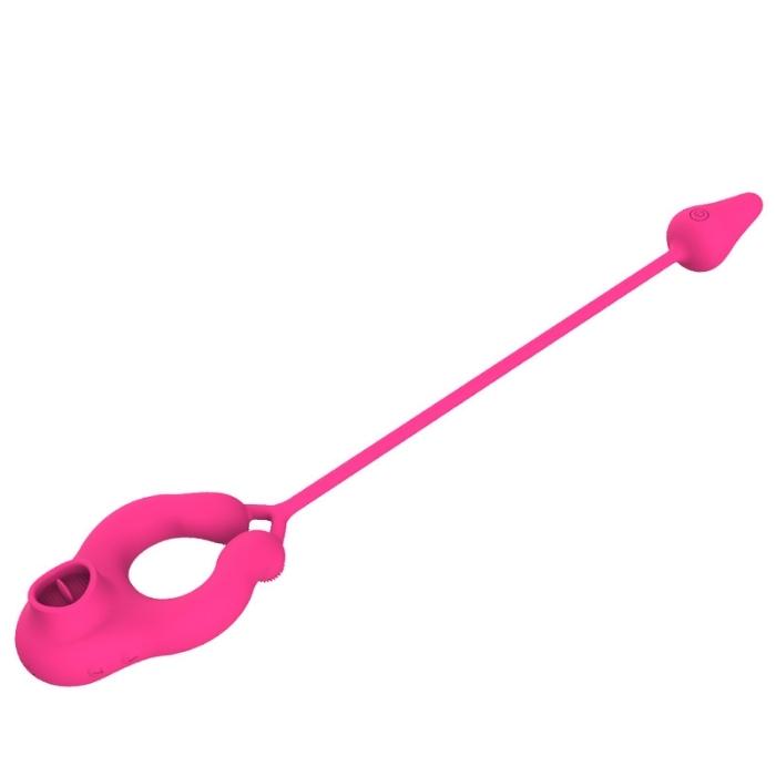 This toy is an amazing all in one toy perfect for solo play or for couples. It is a vibrating Cock ring, anal egg and clit licker all in one. Each section has it's own switch so you can change the tempo of each one individually and it comes with a remote. No need for batteries as it is USB rechargeable.