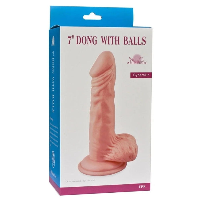 Realistic flesh-colored dildo on a suction cup with a clearly defined head. Made of TPE with a Total length - 16 cm, insertable length - 12.5 cm and maximum diameter - 3.5 cm.