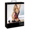 Lady Jane Adult Sex Shop | Abierta Fina Crotchless Teddy Black/Red