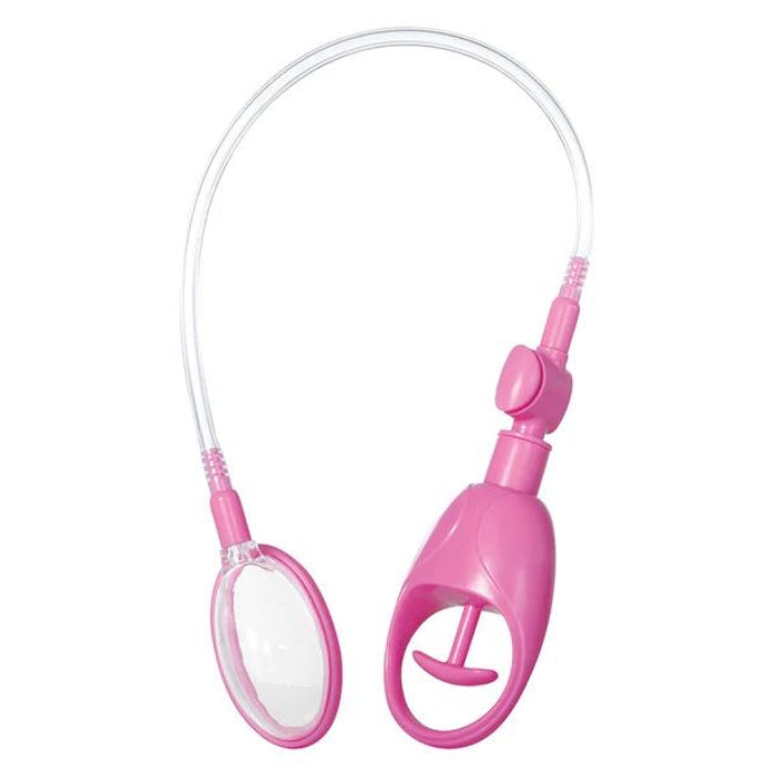 This pretty and petite pump's cup fits over your clitoris and labia, creating an airtight seal. Pull the trigger handle to draw air out of the cup. This increases blood flow to the area, giving you a puffier look and more sensitive feel that promote more intense sensations and bigger, better climaxes!