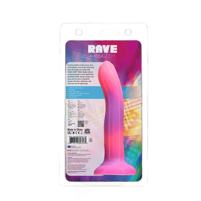 Lady Jane Adult Sex Shop | Addiction Glow-in-the-Dark Rave Dildo Ombre