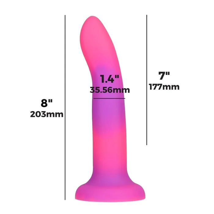 Lady Jane Adult Sex Shop | Addiction Glow-in-the-Dark Rave Dildo Ombre