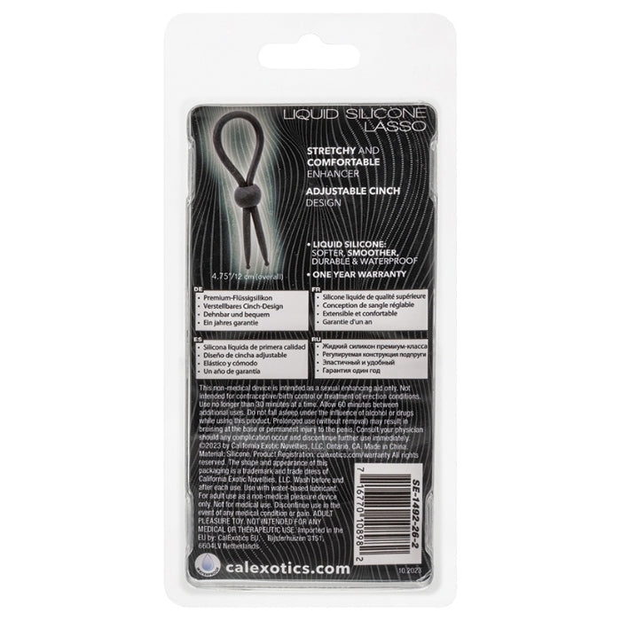 Lady Jane Adult Sex Shop | Alpha Liquid Lasso Cock Ring - Black