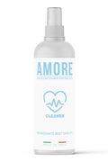 Sleek white Amore alcohol-free toy cleaner spray bottle from Lady Jane Adult Shop