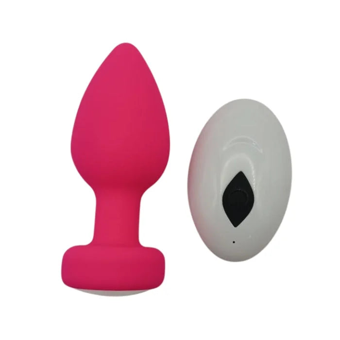 Lady Jane Adult Sex Shop | Anal Plug Vibrator with Remote - Pink Medium