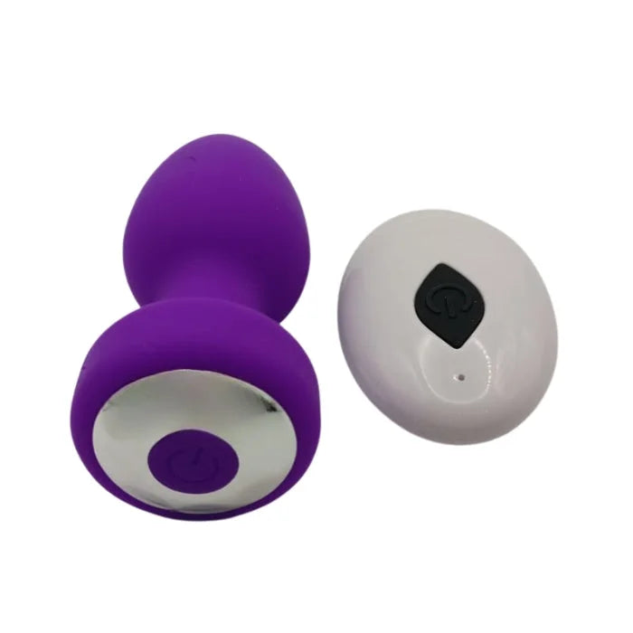 Lady Jane Adult Sex Shop | Anal Plug Vibrator with Remote - Purple Large
