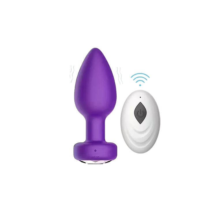 Lady Jane Adult Sex Shop | Anal Plug Vibrator with Remote - Purple Medium