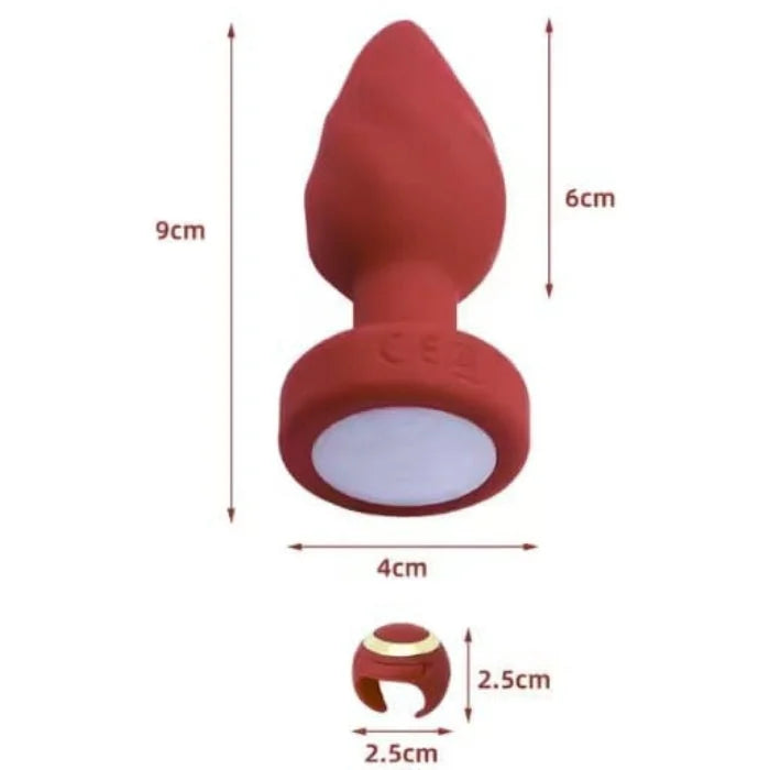 Lady Jane Adult Sex Shop | Anal Plug with Finger Remote - Red Medium