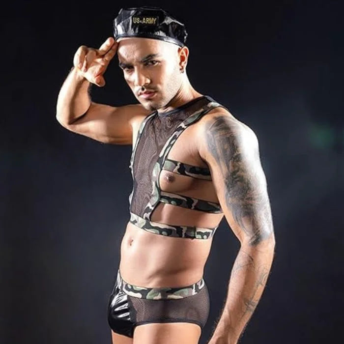 Lady Jane Adult Sex Shop | Army Man Fantasy Outfit 3 Piece