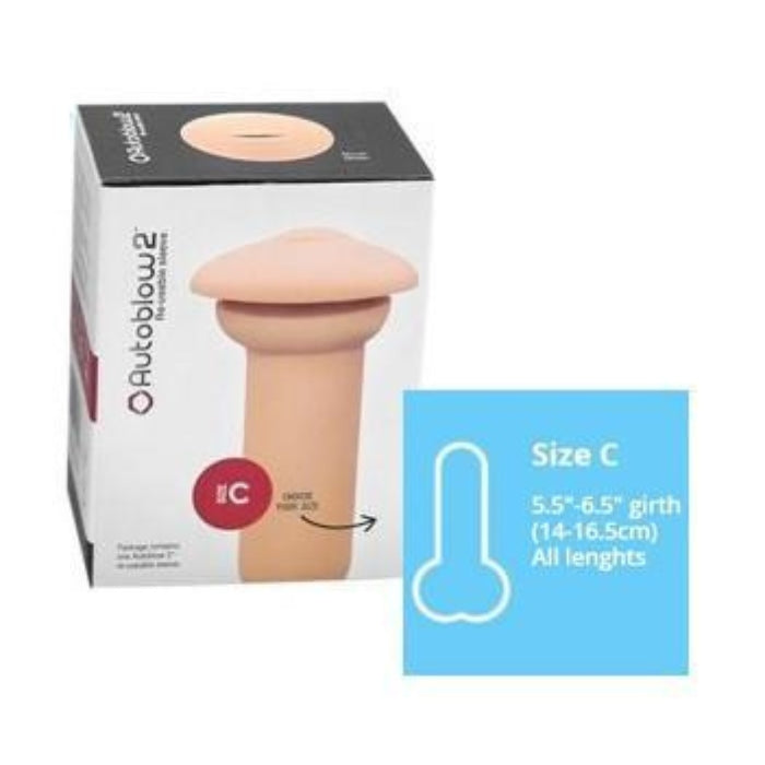 Autoblow 2 Plus XT Mouth Sleeve C is an interchangeable sleeve designed to fit the Autoblow 2 masturbator. The sleeve is made from a high quality artificial skin. This product is perfect for users with a 14-16.5 cm girth, all lengths. 