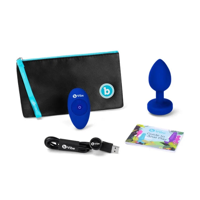 Lady Jane Adult Sex Shop | B Vibe Vibrating Jewel Plug Blue