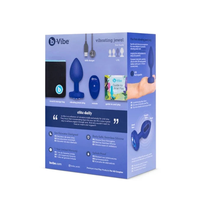 Lady Jane Adult Sex Shop | B Vibe Vibrating Jewel Plug Blue