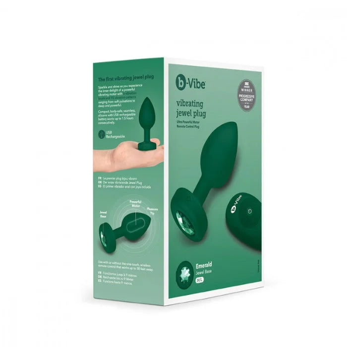 Lady Jane Adult Sex Shop | B Vibe Vibrating Jewel Plug Green