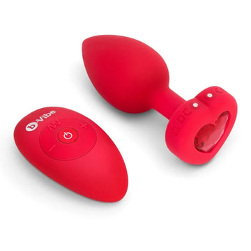 Lady Jane Adult Sex Shop | B Vibe Vibrating Jewel Plug Red