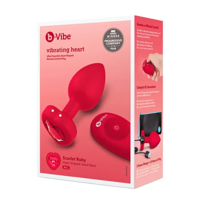 Lady Jane Adult Sex Shop | B Vibe Vibrating Jewel Plug Red