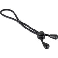 Black adjustable bungee cord for Bad Kitty Ball Loop Cock Ring enhancing firmer erection