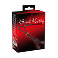 Adult novelty product packaging for Bad Kitty Ball Loop Cock Ring promoting firmer erection
