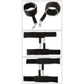 The complete Bondage Barrel set from Bad Kitty has everything you need for pleasurable bondage and position games. Set includes - 1 x large, softly padded bondage pillow roll (55 cm long, Ø 25.5 cm), 4 x soft bondage cuffs for hands and feet with carabiners (5 cm x 34 cm each), 1 x eye mask (8.5 cm x 19 cm). 1 x Gag (60 cm long, ball Ø 4 cm) 2 x carabiner chains (59 cm long each), 2 x thigh ankle straps (5 cm x 53.5 cm each).