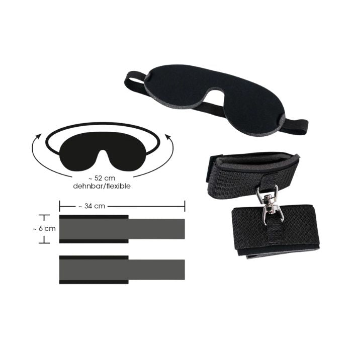 Lady Jane Adult Sex Shop | Bad Kitty Bondage Set Blindfold & Hand Cuffs | Blindfolds And Masks, Bondage / BDSM, Bondage