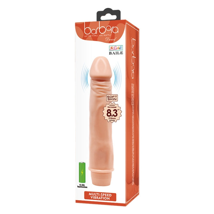 Shaped for maximum pleasure with a veined shaft which brings you endless joy and pleasure. Control the multi-speed vibrations with a convenient easy-grip dial at the base. The shaft is partially waterproof and can be used with a lube. Takes 2 AA batteries (not included).