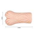 Flesh-colored stretchy masturbator with wavy contours for wildest erotic fantasies
