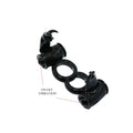 Black silicone Baile Double Cock Ring Rabbit with textured protrusions for enhanced pleasure