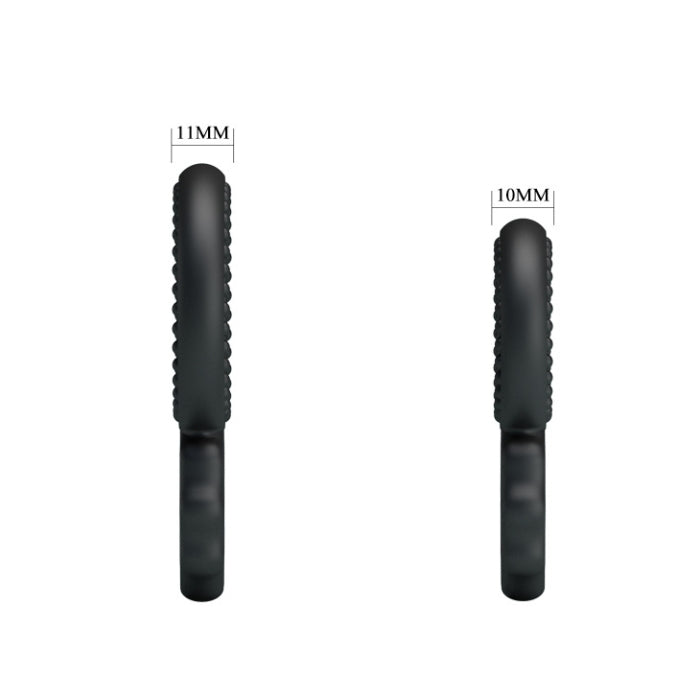 Baile Double Cock Ring Set black textured grip handles 11mm and 10mm