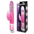 Pink Baile Fascination Rabbit Vibrator with beaded shaft for sex toy newbies